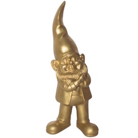 Pommerntraum Garden Gnome Gnome Garden Decoration Home Decoration POP Art (Gold, 27 cm)