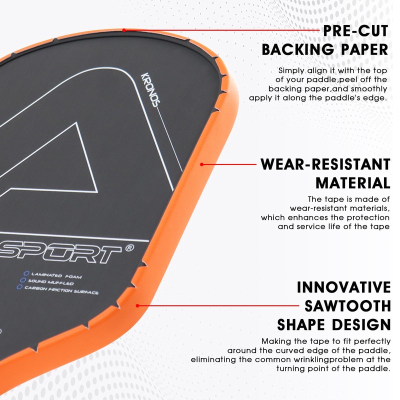 Pickleball Paddle Protection Tape - Paddle Head Edge Guard -