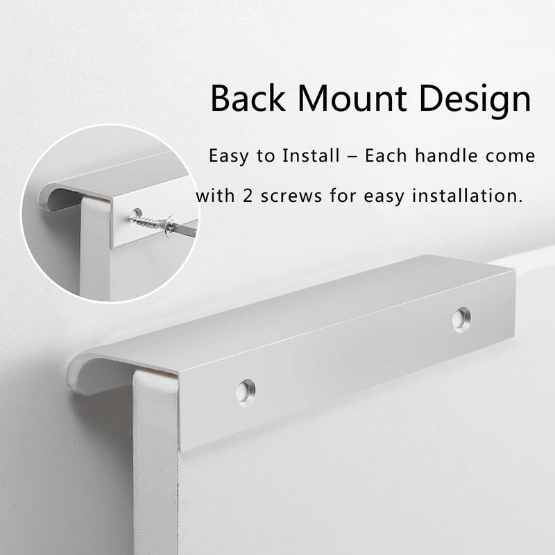 Cjueiom 6 Pack Concealed Kitchen Cupboard Handles 128mm Hole Center