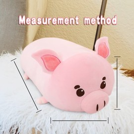 Long Pig Stuffed Animals - Cute Pig Plush Body Pillow Soft Kawaii Animal Plushies Squishy Pillow, Hugging Plush Squishy Pillow Toy Gifts for Kids (Pig,19 inch)
