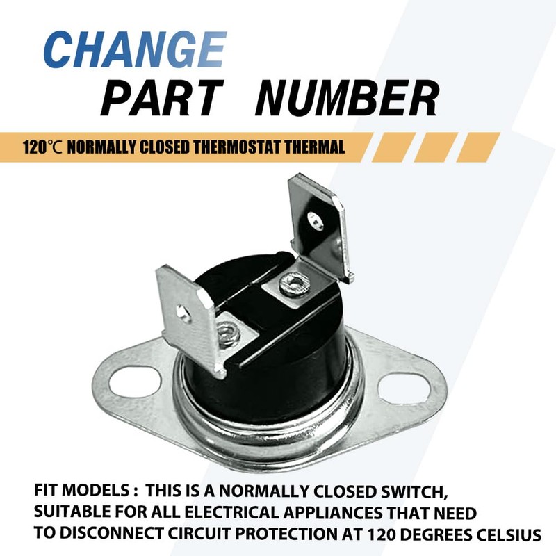 KSD201 120 Normally Closed Thermostat Thermal Fuse Temperature Control Switch