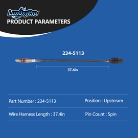 Oxygen O2 Sensor Upstream for Ford E-150 Escape Explorer for F150 Fiesta Flex Focus Fusion Mustang Connect, for Lincoln MKC MKS MKT MKZ Navigator, for Mazda Tribute, for Mercury Milan Replace 234-5113