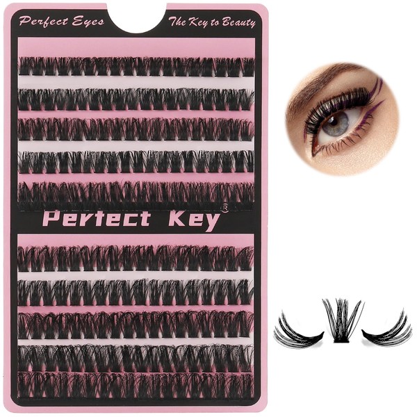 Perfect Key 200 Clusters Natural Look Eyelash Extensions Wispy Lash