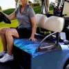 Whosucclay Blue Flame Golf Cart Seat Cushion Cover Soft Comfort
