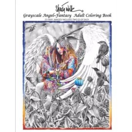 Sheila Wolk Gray Scale Angel Adult Coloring Book