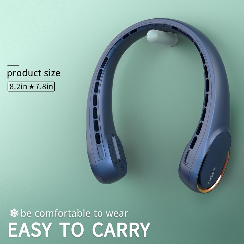 FrSara Neck Fan, Portable Personal Fan Strong Wind, 4000mAh, Air