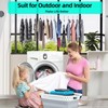 Retractable Clothesline - Heavy Duty Laundry Line with 12 Wood