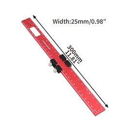 Woodworking Ruler, 300mm Aluminum Woodworking Ruler Precision Pocket Rule Machinist Engineer Ruler Marking Measuring Ruler