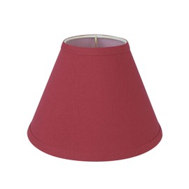 Aspen Creative 58753A, Empire Uno Lamp Shade, Red, 4" Top x 10" Bottom x 7" Slant Height, Slip UNO 33mm