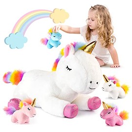 EUTOYZ Stuffed Animals Unicorn Gifts for Girls,Toys for 3-10 Year Old Girls Gifts Unicorn Teddy Birthday Gifts for 3 4 5 6 7 8 9 Year Old Girls Toys Unicorn Soft Toys for Girls Gifts age 3-12
