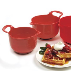 Norpro Mixing Bowls, Red, Set of 3
