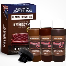 XL Leather Repair Kit Dark Brown, 6 Full Ounces for Furniture, Jacket, Sofa, Ect