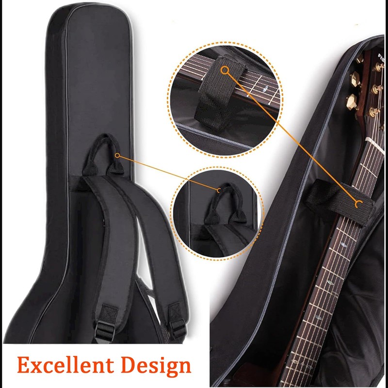 TBACW Bass Guitar Case Gig Bag, 0.4" Thick Padding
