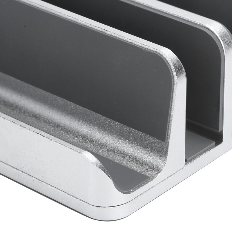 Adjustable Vertical Laptop Stand Double Slots Aluminium Alloy Notebook Computer