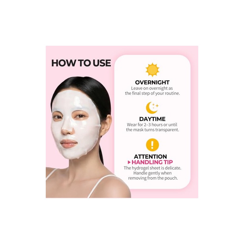 Collagen Hydrogel Face Mask with Niacinamide, NEXTBEAU Korean Sheet Mask