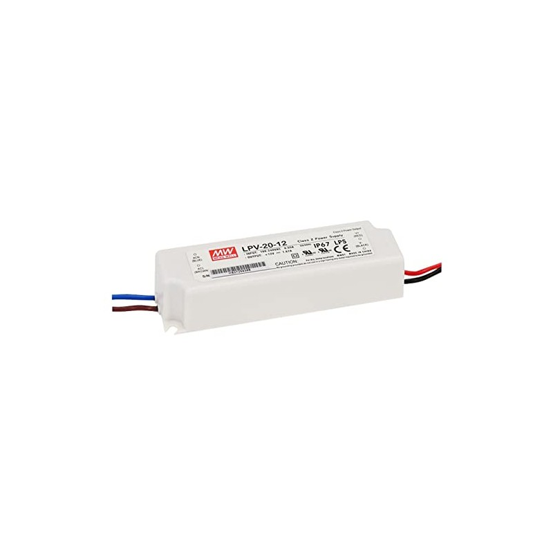 LED power supply 15W 5V 3A ; MeanWell, LPV-20-5 ;
