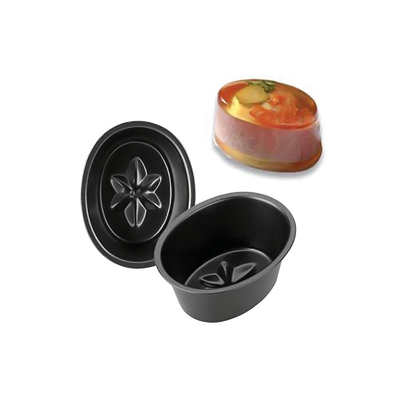 Ibili Aspic Mould Moka 8x6 cm of Rolled Steel Plate,