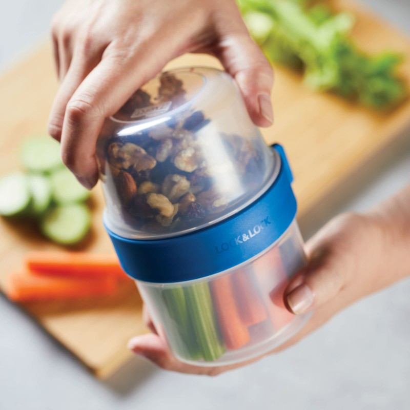LocknLock Easy Essentials Twist Two Way Food Storage Container, BPA-Free/Dishwasher