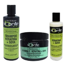 Labonté Kit Shampoo Vitamina E Y Keratina + Soya Tratamiento