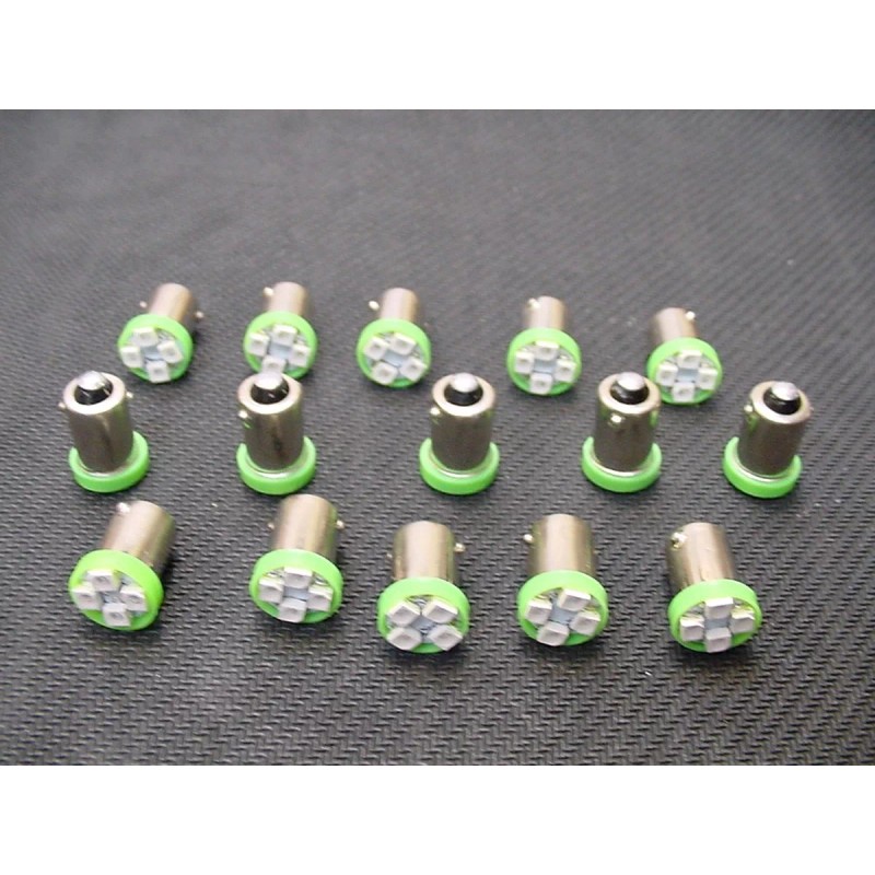 Lumiglow 15 BRIGHT Green LED Instrument Panel Dashboard BA9S 1815