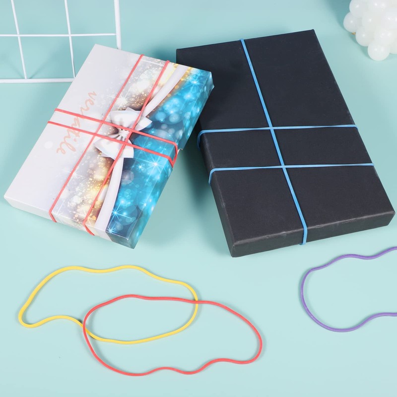 120 Pieces Large Rubber Bands, Colorful Elastic Bands Strong Elastic