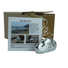 Pirantin 9th Anniversary You are My Rock Gift Idea - Solid Metal Heavy Polished Rock Gift for 9 Year Anniversary