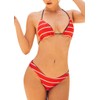 ToBeInStyle parte superior de bikini bohemio triangular sin costuras para