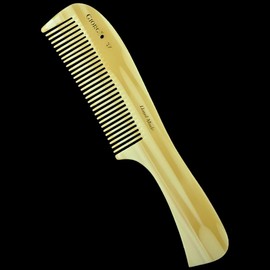 Giorgio G37 Large Coarse Hair Detangling Comb, Wide Teeth for Long Thick Curly Wavy Hair. Hair Detangler Comb For Wet and Dry. Handmade Rake Comb Saw-Cut from Cellulose Hand Polished Imitation Horn