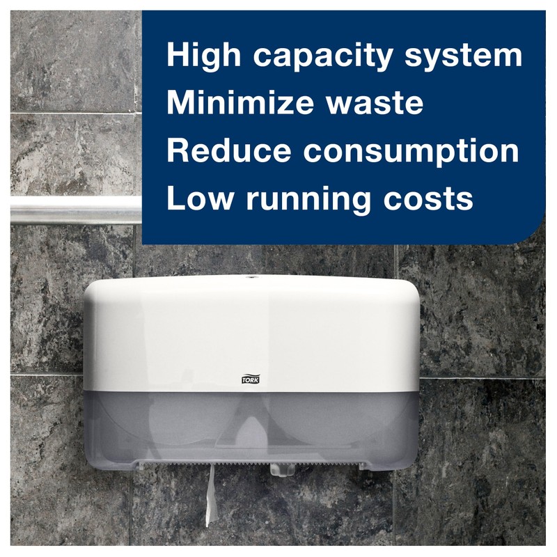 Tork Mini Jumbo Toilet Paper Roll White T2, Advanced, 2-Ply,