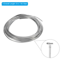 PATIKIL 99.99% High Purity Zinc Wire, 3 Rolls 12 Gauge Pure Zinc Wire 2mm Soft Beading Wire Lab Scientific Experiment Zinc Wire Tool (16.4Ft/Roll)