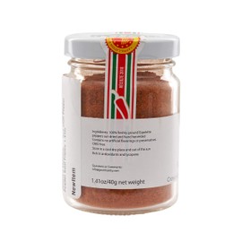 Gourmanity Piment d'Espelette-Red Chili Pepper Powder| 1.41Oz Jar| Gorria Variety, Chili Seasoning-Spice| AOC Classified , Non-GMO, From France| For Chili Con Carne, Chipotle, Mexican/ Thai/ Indian Food & More