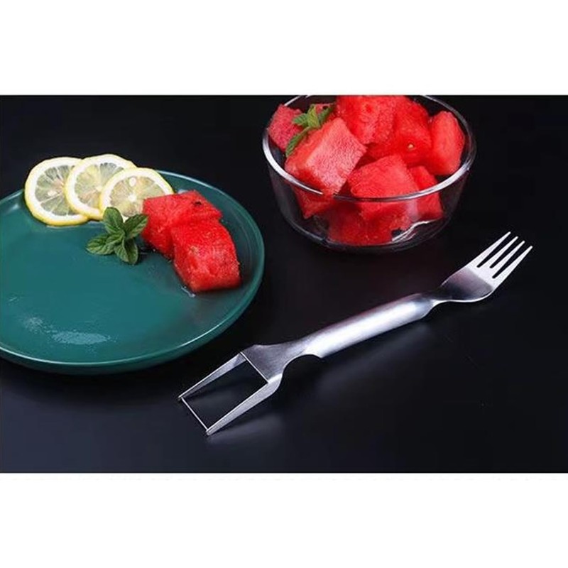 1PCS Watermelon Slicer Cutter, Stainless Steel Watermelon Fork Slicer, Watermelon
