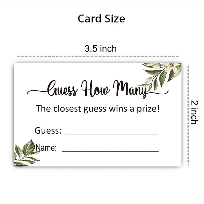 KONKAVA Guess How Many Game Cards, Baby Shower Game Cards