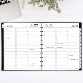 AT-A-GLANCE Planner 2025-2026 Academic, Weekly & Monthly, Quarter-Hourly Appointment Book, 9" x 11", Large, Monthly Tabs, Flexible Cover, Move-A-Page, Black (70957E05)
