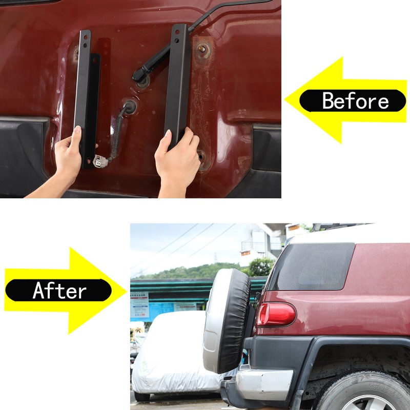 MODY 2x Spare Tire Raised Bracket Mount Carbon Steel For
