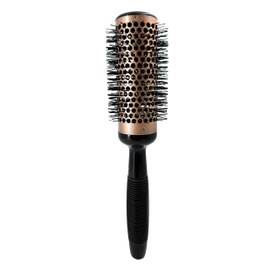 Phillips Brush Luxe Vented Thermal Round 2 Brush - 2.5 inch Diameter Vented Barrel Brush with Heat Retaining Aluminum Core, Sleek Copper & Black Colorway