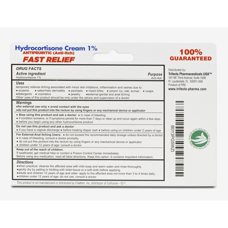 Globe Hydrocortisone Maximum Strength Cream 1% w/ Aloe, Anti-Itch Cream