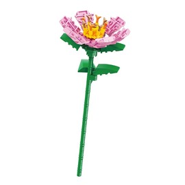 Flower Model for Building with Small Building Blocks Pink Begonia