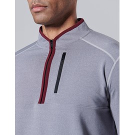 Liberty Imports 3-Pack Men’s Quarter-Zip Pullover – Lightweight Long Sleeve Athletic Jackets, Performance Workout Golf Running Shirts (Set 4, Medium) Black/White/Gray