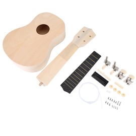 Ukulele DIY Kit, 21 Inch Make Your Own Ukulele Hawaii Ukulele Kit with Installation Tool for Kids Musical Toy, #381