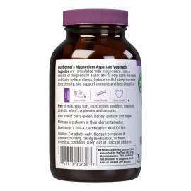 Magnesio 400 Mg Aspartato Quelado Cápsulas Vegetales  Magnesium Aspartate Chelated Supplement, 100 Veggie Caps                                        
