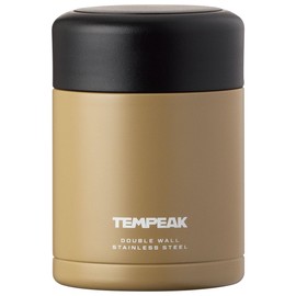 Atlas ATFP-370CY Vacuum Insulated Soup Jar, 12.5 fl oz (370 ml), Super Thermal Food Pot, Lunch Jar, Thermal Bento Box, Heat Insulation, Stainless Steel, Easy to Clean, Coyote Tempek