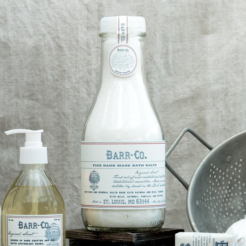Barr-Co. Original Scent Fine Hand Made Bath Salts, Vanilla Coconut