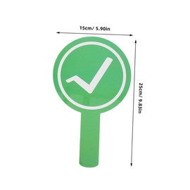 Gatuida 4pcs Double Sided Yes No Paddles for Classroom Events Teacher Feedback Student Participation Portable Handheld Voting Signs for School Use