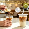 Artpreti 25 Pack 16 oz Clear Plastic Cups with Lids