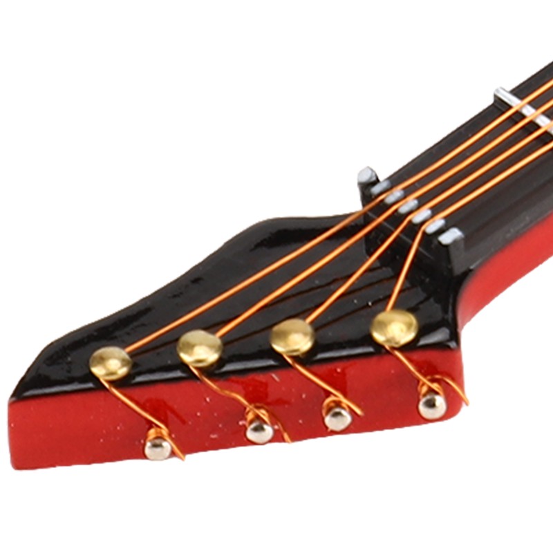 Mini Bass Simulation Classical Decorative Instrument Collection Miniature Guitar Model