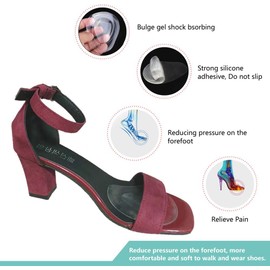 almohadilla Metatarsiana Cuidado de Pies Cojines Bola Pie Plantillas Inserto en el Antepié Tacones Altos Almohadilla Silicona para Pies Mujer Metatarsal Pads Ball of Foot Cushions Alivio del Dolor Pie (4 pares)