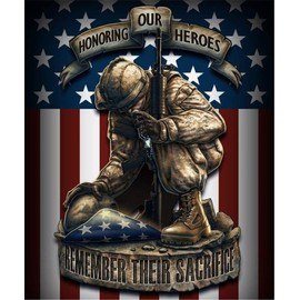 XADITON Paint by Numbers Kits DIY Pre-Printed Canvas Oil Painting Gifts with 4 Brushes and Acrylic Pigment for Adults Kids Home House Decor-American Flag Soldier 16x20 inch