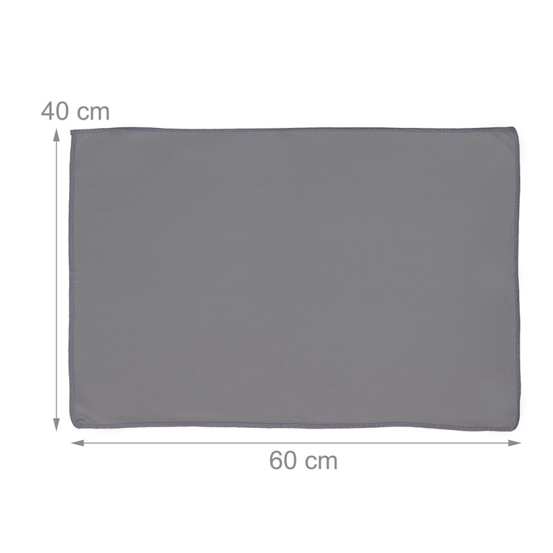 Relaxdays Microfibre Cloths Set of 6, 40 x 60 cm,