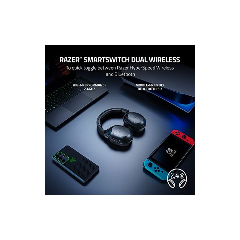 Razer Barracuda X - Auriculares inalámbricos para móvil y juegos